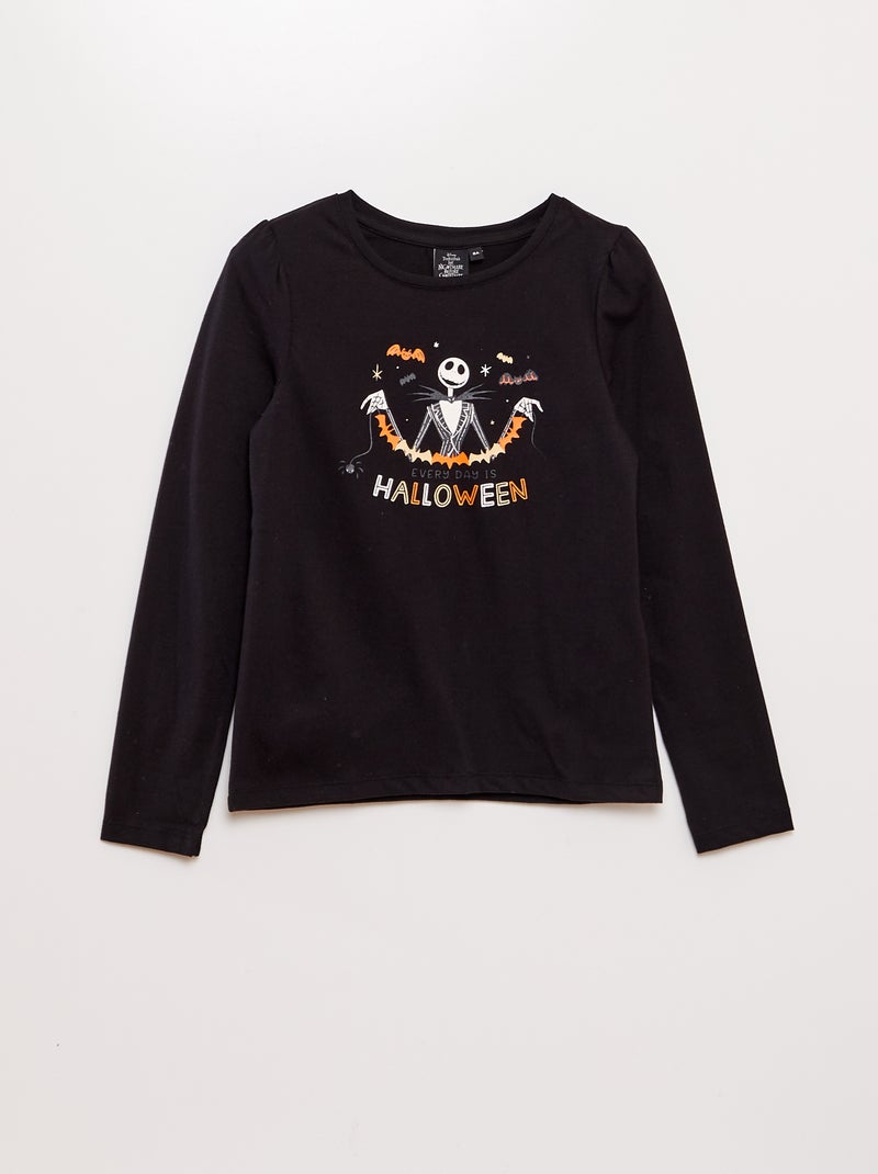 T-shirt manches longues 'L'étrange noël de monsieur jack' 'Disney' - Halloween Noir - Kiabi