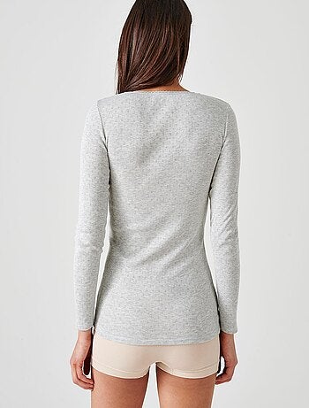 T-shirt manches longues maille ajourée Thermolactyl thermique - Damart