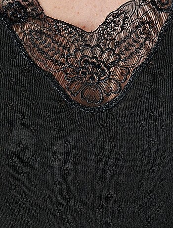 T-shirt manches longues maille ajourée Thermolactyl thermique - Damart