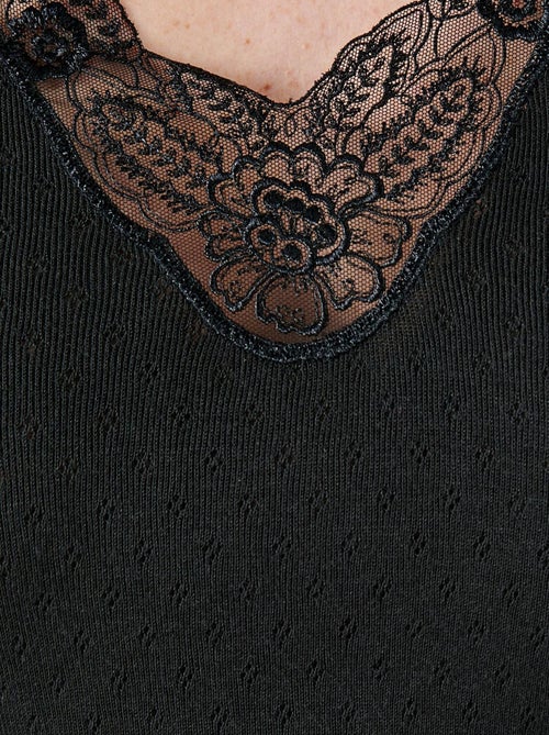 T-shirt manches longues maille ajourée Thermolactyl thermique - Damart - Kiabi