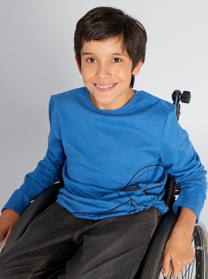T-shirt manches longues 'Marvel' - So Easy Bleu - Kiabi