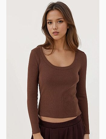 T-shirt manches longues mélange coton hiccup