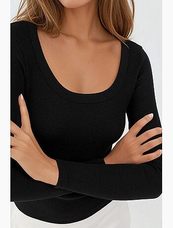 T-shirt manches longues mélange coton hiccup