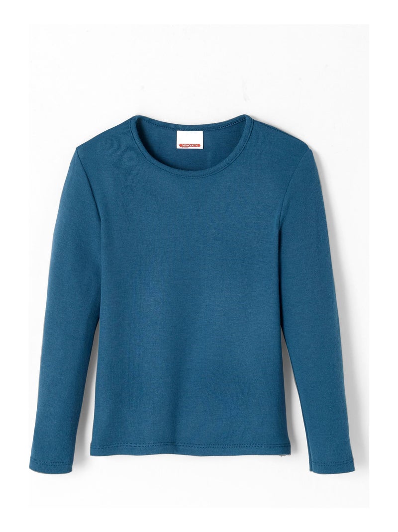 T-shirt manches longues mixte Thermolactyl Sensitive - Damart Bleu pétrole - Kiabi