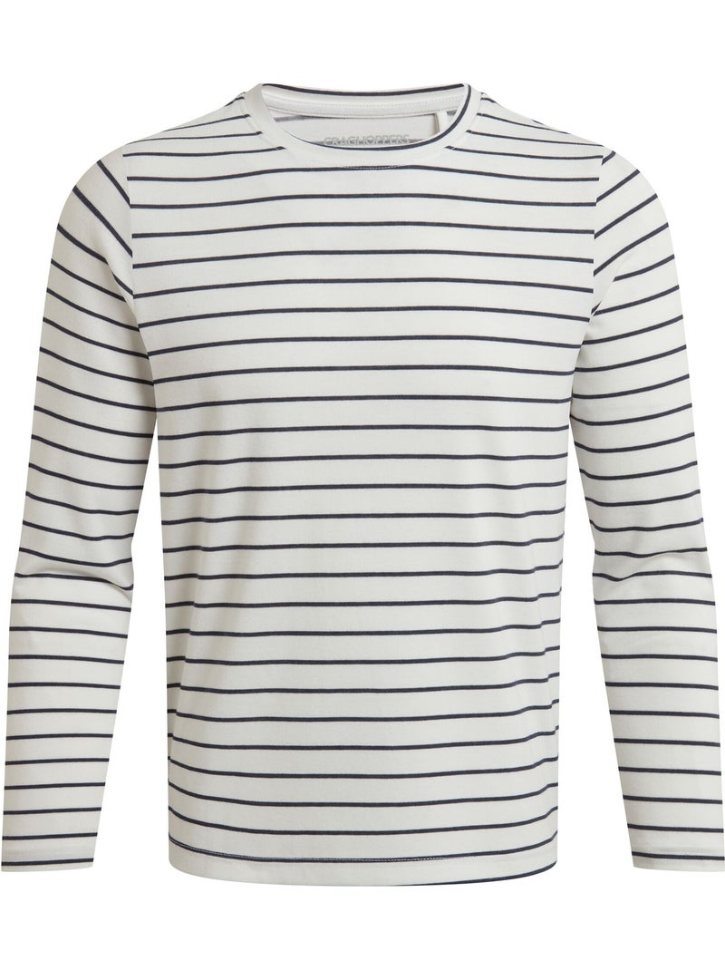 T-shirt manches longues motif/style à rayures akona - craghoppers Blanc - Kiabi