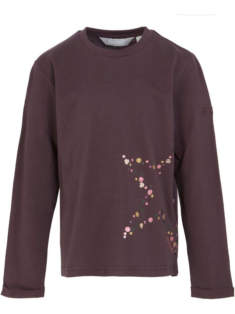 T-shirt manches longues motif/style étoile wenbie - regatta Violet prune - Kiabi