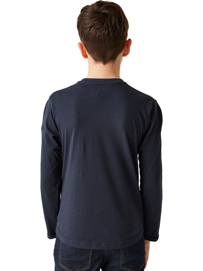 T-shirt manches longues motif/style montagne wenbie - regatta Bleu marine - Kiabi
