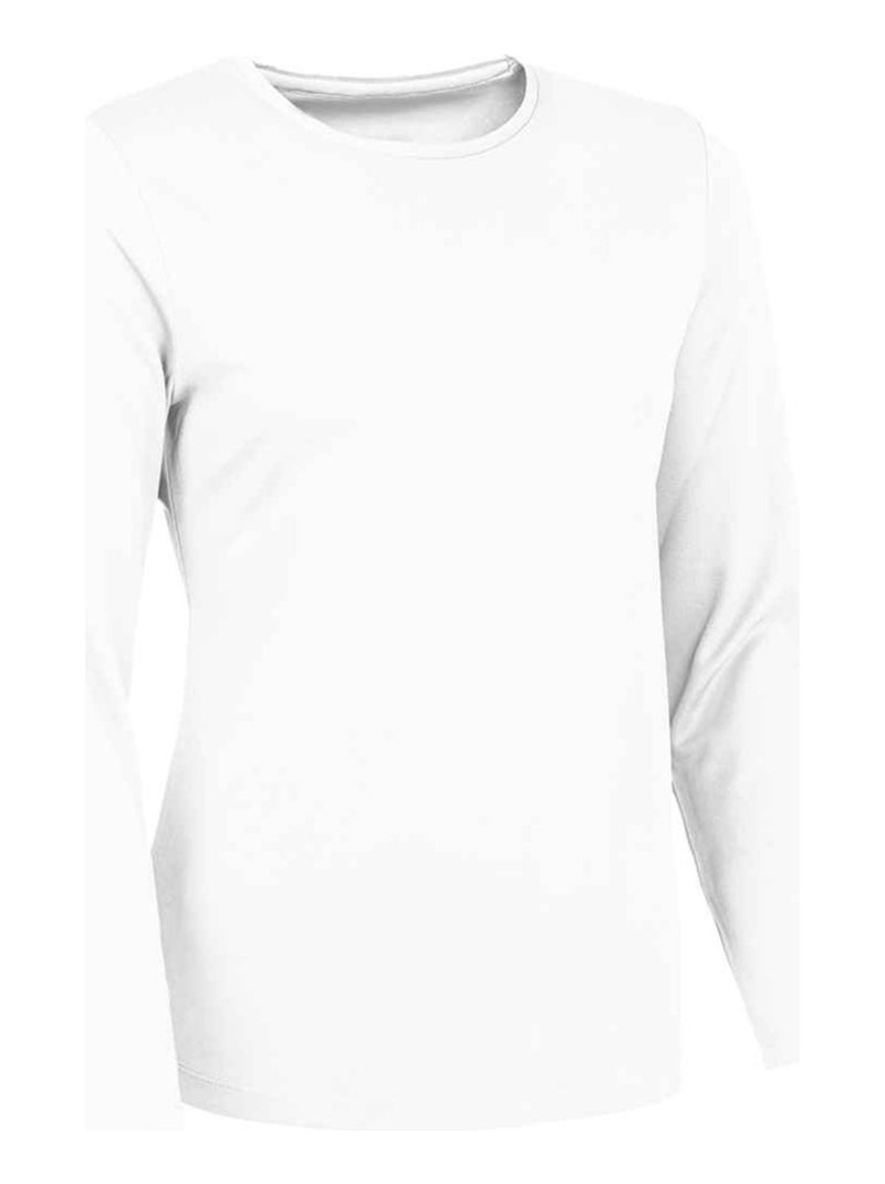 T-shirt manches longues motif/style uni - just cool Blanc - Kiabi