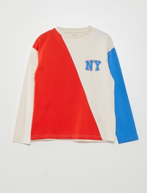 T-shirt manches longues 'New York' - Kiabi