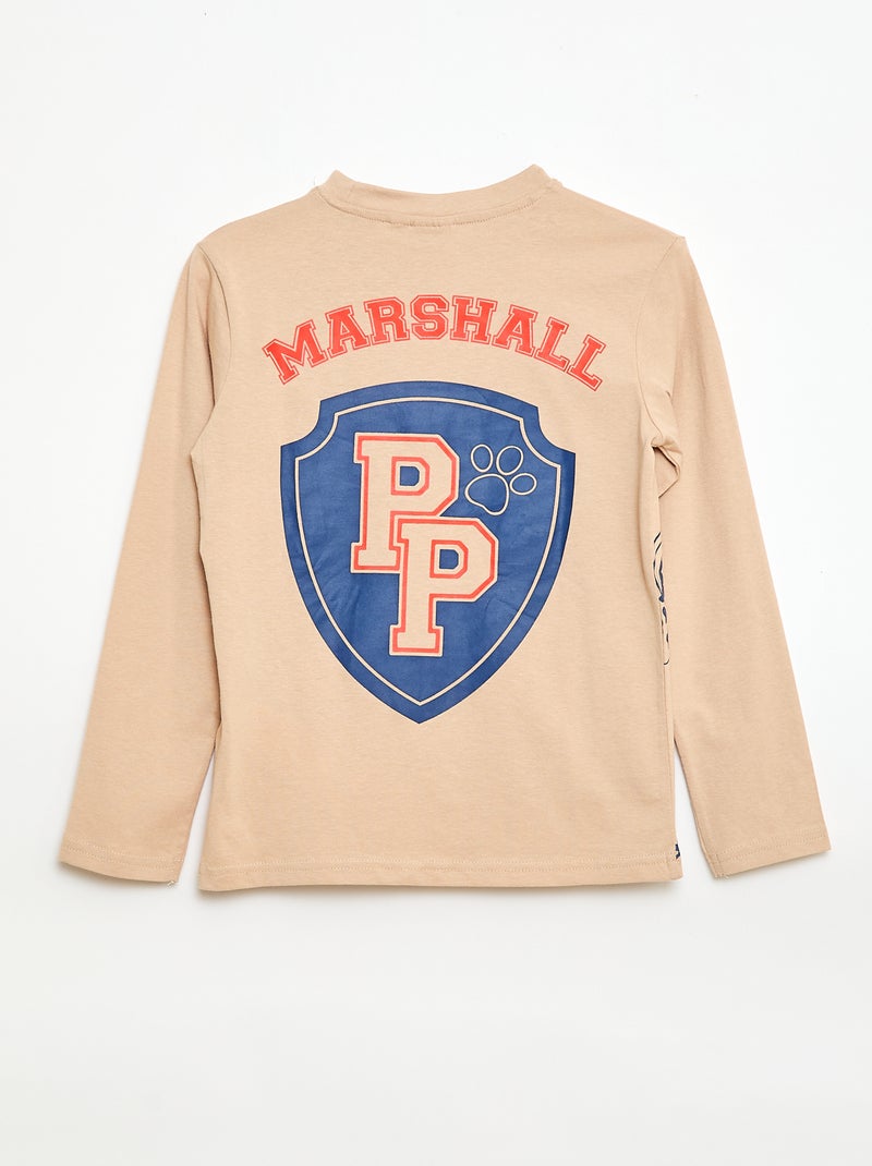 T-shirt manches longues 'Pat'patrouille' Beige - Kiabi