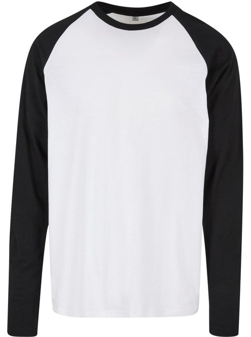 T-shirt manches longues raglan motif/style contrasté - build your brand - Kiabi T-shirt manches longues raglan motif/style contrasté - build your brand - Kiabi