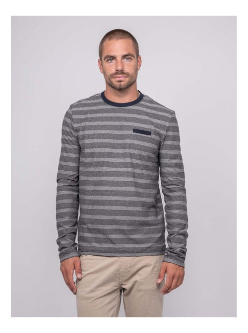 T-shirt manches longues rayé JUNANINE - Kiabi