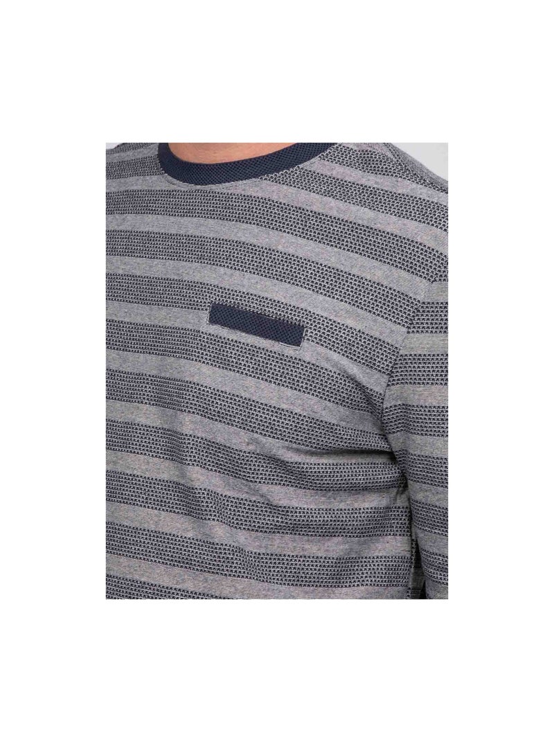 T-shirt manches longues rayé JUNANINE Beige - Kiabi