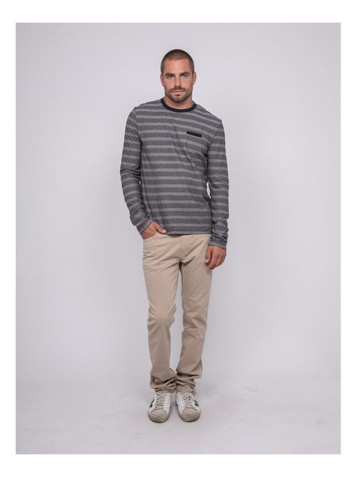 T-shirt manches longues rayé JUNANINE - Kiabi