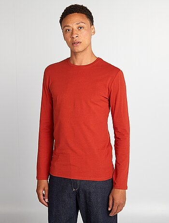 Tee Shirt Homme XL T-shirt Homme Faherty 100% Coton Rayé Bleu/rouge - Taille XL - Occasion Parfait état T-shirt Faherty Homme
