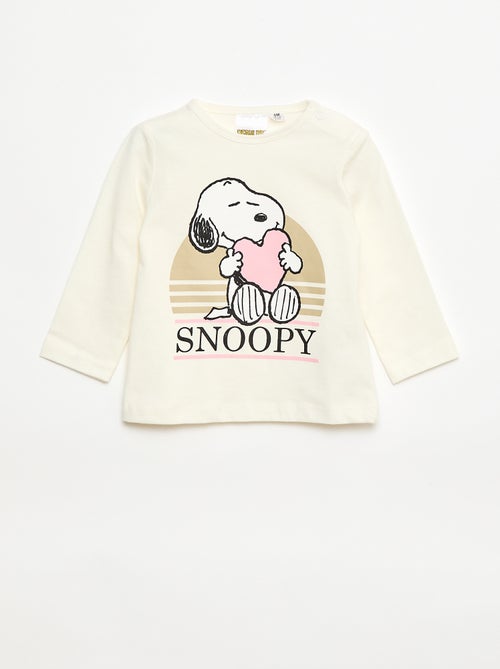 T-shirt manches longues 'Snoopy' - Kiabi
