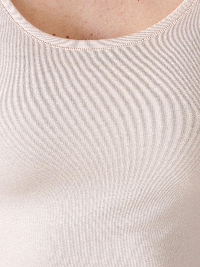 T-shirt manches longues Thermolactyl invisible - Damart Blanc cassé - Kiabi