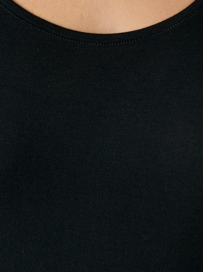T-shirt manches longues Thermolactyl invisible - Damart Noir - Kiabi