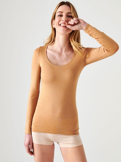 T-shirt manches longues Thermolactyl invisible thermique - Damart - Kiabi