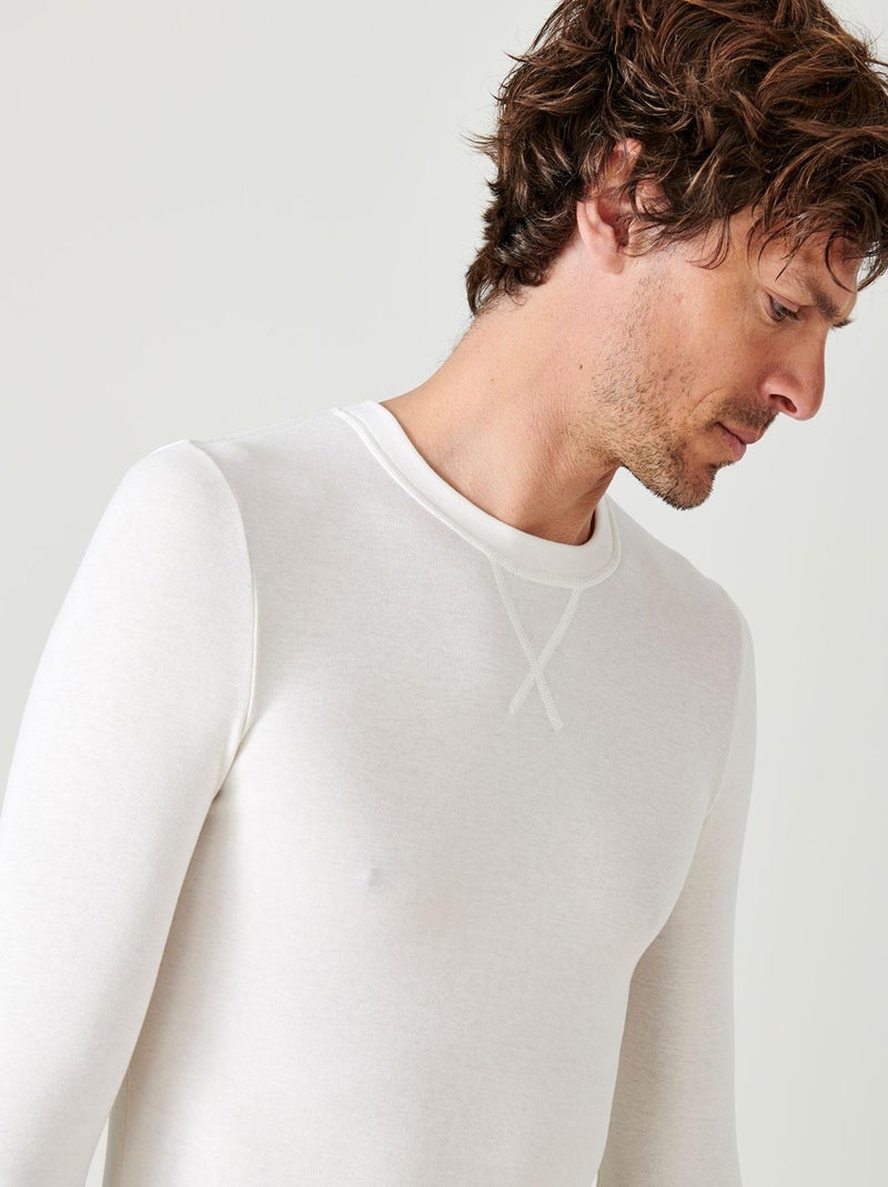 T-shirt manches longues Thermolactyl Sensitive - Damart Blanc - Kiabi