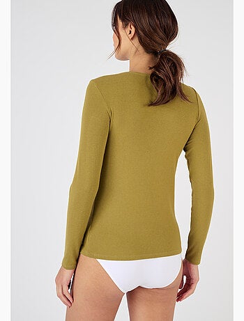 T-shirt manches longues Thermolactyl Sensitive, biais fils brillants thermique - Damart