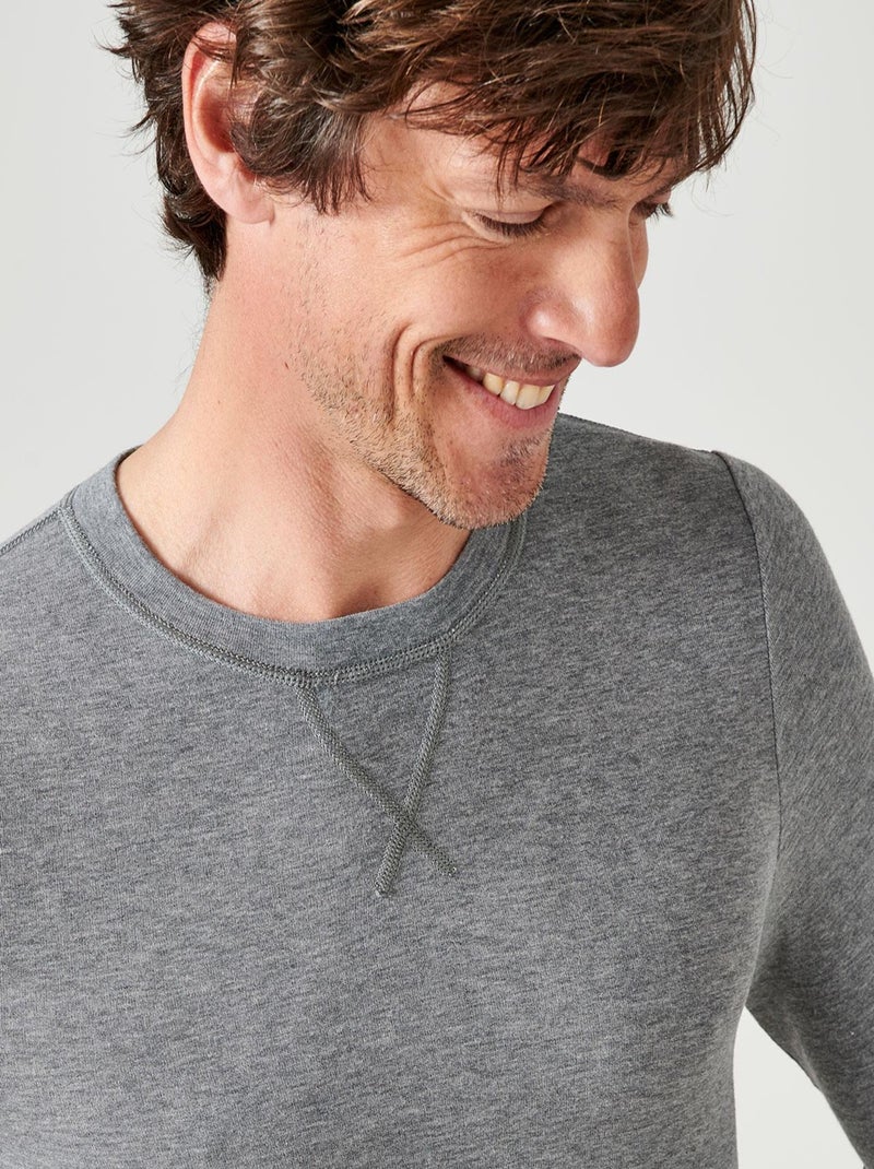 T-shirt manches longues Thermolactyl Sensitive thermique - Damart Gris chiné - Kiabi