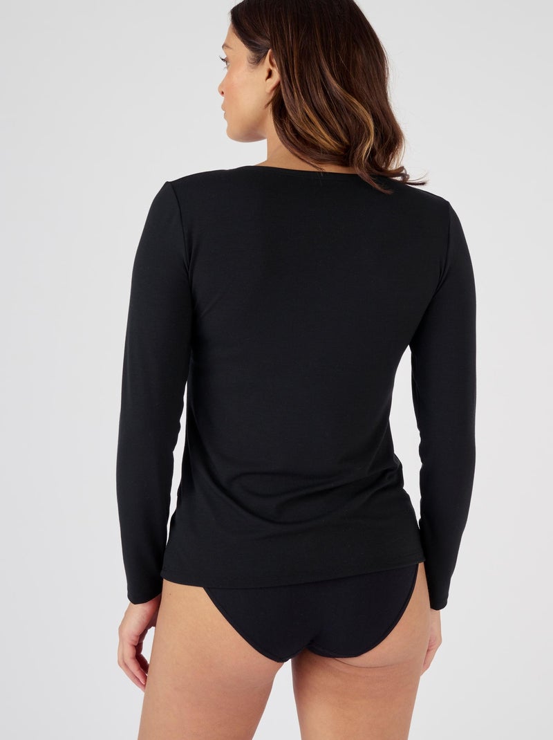 T-shirt manches longues thermorégulant Evolutyl - Damart Noir - Kiabi