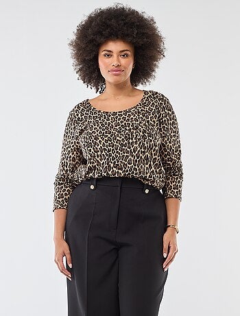 T-shirt manches longues uni en jersey