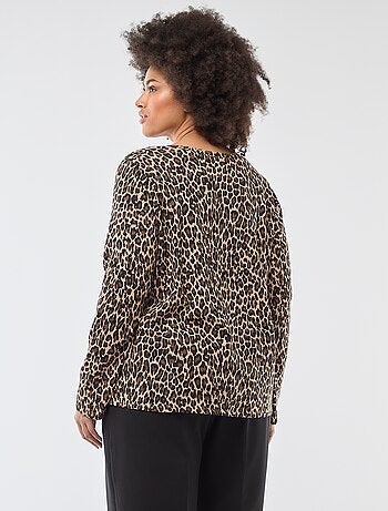 T-shirt manches longues uni en jersey