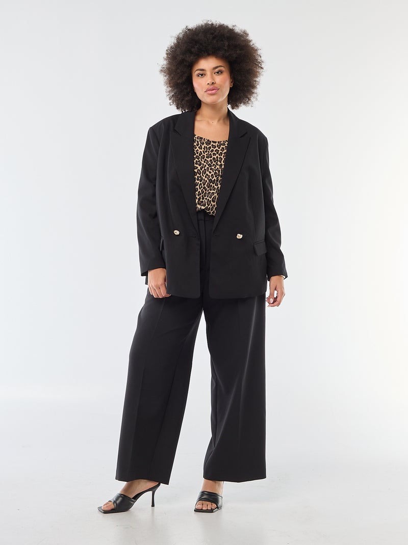 T-shirt manches longues uni en jersey Beige - Kiabi