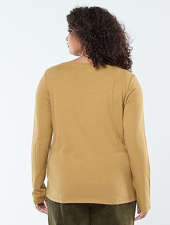 T-shirt manches longues uni en jersey