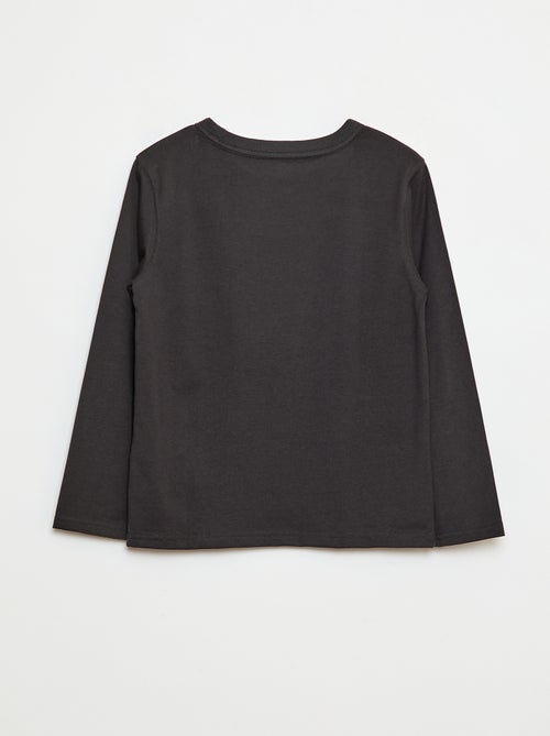 T-shirt manches longues uni - Kiabi
