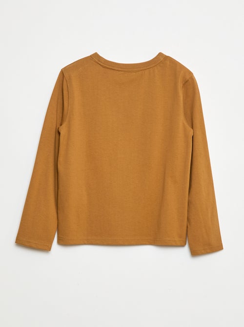 T-shirt manches longues uni - Kiabi