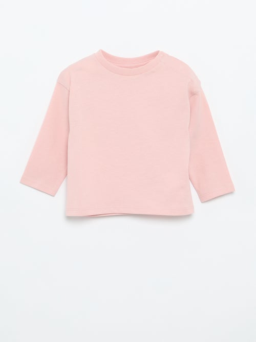 T-shirt manches longues uni - Kiabi