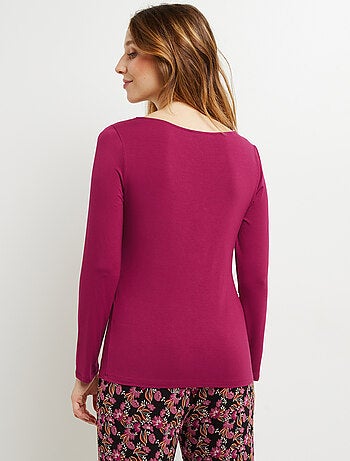 T-shirt manches longues viscose Camille - RougeGorge Lingerie