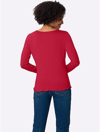 T-shirt Manches Longues Viscose Douce - Taille Standard - helline
