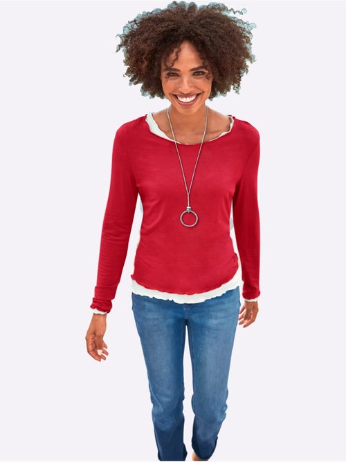 T-shirt Manches Longues Viscose Douce - Taille Standard - helline - Kiabi T-shirt Manches Longues Viscose Douce - Taille Standard - helline - Kiabi