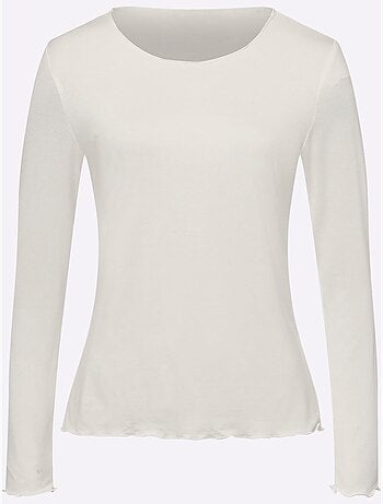 T-shirt Manches Longues Viscose Douce - Taille Standard - helline