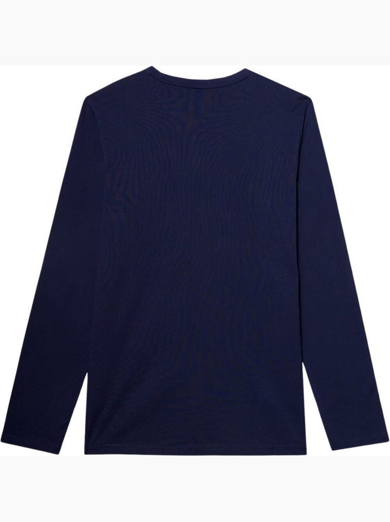 T-shirt manches longues wmm00tlonm375 - 4f Bleu marine - Kiabi