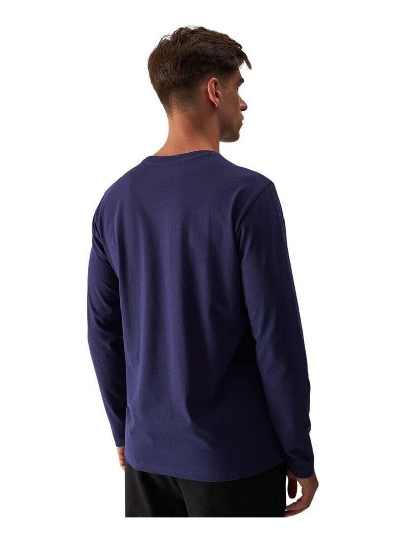 T-shirt manches longues wmm00tlonm375 - 4f Bleu marine - Kiabi