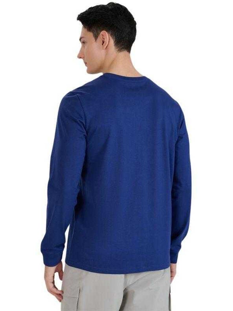T-shirt manches longues wmm00tlonm432 - 4f Bleu marine - Kiabi