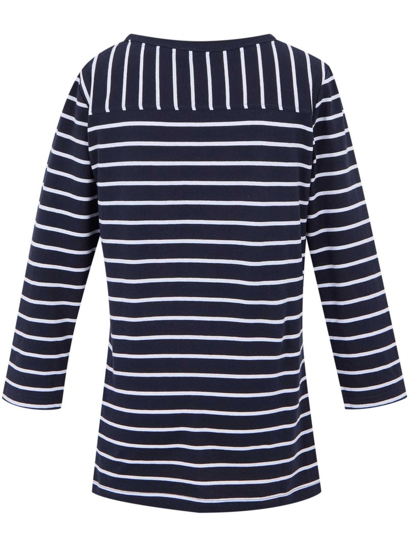 T-shirt manches ¾ motif/style à rayures baylette - regatta Bleu Blanc - Kiabi
