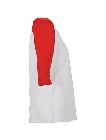 T-shirt manches raglan motif/style contrasté - build your brand