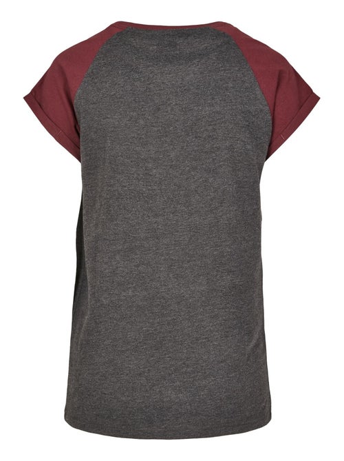 T-shirt manches raglan motif/style contrasté - urban classics - Kiabi
