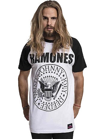 T-shirt manches raglan motif/style ramones circle - merchcode