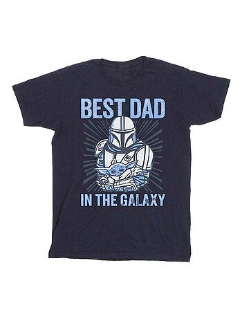 T-shirt mandalorian best dad galaxy - la guerre des étoiles