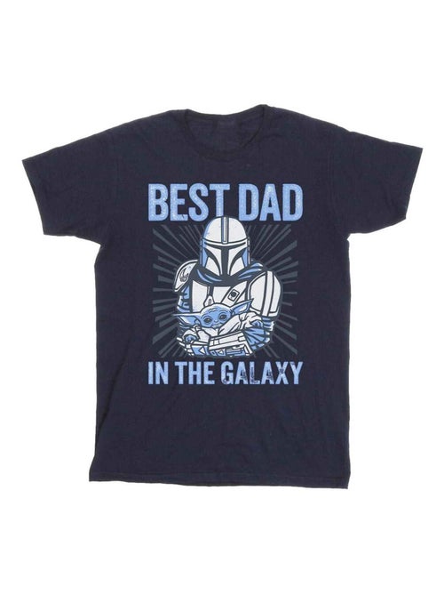 T-shirt mandalorian best dad galaxy - la guerre des étoiles - Kiabi