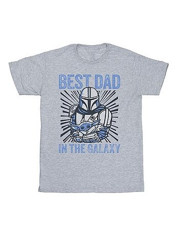 T-shirt mandalorian best dad galaxy - la guerre des étoiles