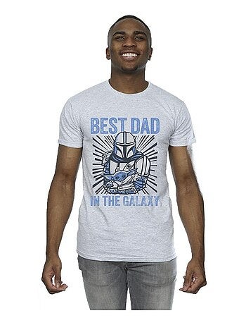 T-shirt mandalorian best dad galaxy - la guerre des étoiles