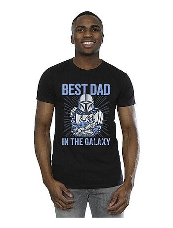 T-shirt mandalorian best dad galaxy - la guerre des étoiles